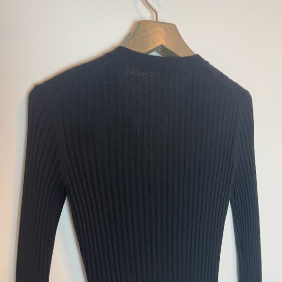 VINCE Cashmere Ribbed Tight Fit V-Neck Cardigan Sweater \\ M - Picture 12 of 12